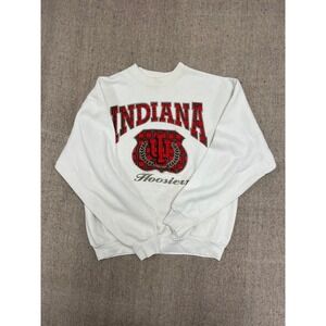 vintage Indiana Hoosiers Sweatshirt Mens Large White 1990s